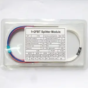 1x2 low price Fiber Optic FBT Splitter without Connector Unbalanced Spectral ratio 595 1090 2080 3070 4060 5050 FBT coupler