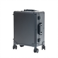 Valise de maquillage portable grande capacité avec roulettes multidirectionnelles, éclairage intégré et port USB pour professionnels