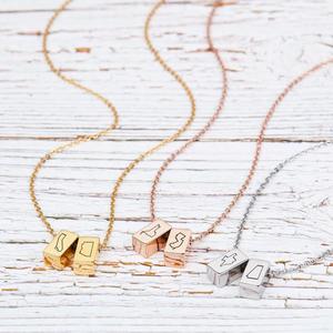 Vente en gros de bijoux en or 14 ct plaqué or rose à la mode chaîne collier personnalisé à pendentif <span class=keywords><strong>carte</strong></span> <span class=keywords><strong>du</strong></span> <span class=keywords><strong>monde</strong></span> gravé en barre 3D pour femmes - Product Image 5
