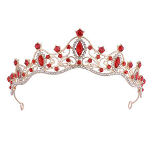 批发女孩生日舞会头饰经典水晶水钻结婚头饰和女士皇冠 - Product Image 1