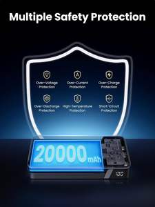 Uגרין 100w 20000mah בנק כוח nexode מטען נייד usb c 3-יציאה pd3.0 תצוגה דיגיטלית חבילת סוללה - Product Image 5