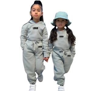 Crianças Roupas 2 Piece Sets Crianças Hoodies e Sweatpants Baby <span class=keywords><strong>Clothes</strong></span> Crianças Tricô Sweatsuit Setsr Meninas Vestuário Set - Product Image 1