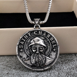 Collier Pendentif Vintage Médiéval en Acier Inoxydable 316L pour Homme, Médaillon Doré, Vente en Gros - Product Image 3