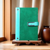 Carnet de notes d'affaires en cuir A5 personnalisable avec 100 feuilles de papier de papeterie haut de gamme boucle magnétique pour coffrets cadeaux