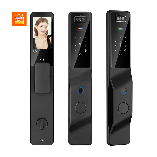 TYSH Smart Home Digital Automatic Biometric Tuya Wifi Fingerprint Smart Door Lock With Camera High Security