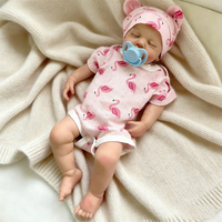 Poupée Reborn en silicone solide de 18 pouces avec veines apparentes, yeux et bouche ouverts, accepte la tétine, cadeaux pour bébés Reborn, vente en gros directe d'usine