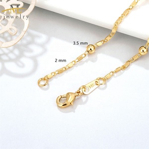 Collares de cuentas de oro de 14 quilates JML, delicados, largos, para llevar en capas, joyería de moda - Product Image 2