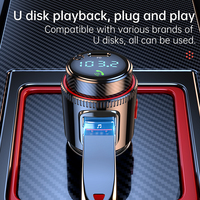 Reproductor MP3 para Auto, Transmisor FM, Cargador de Auto Bluetooth con Carga Rápida PD QC3.0 USB C con Pantalla de Voltaje, Proveedor OEM