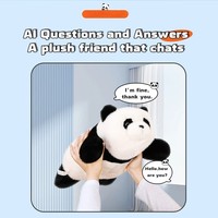 Peluche IA, Panda intelligent PaPa avec interaction tactile et sonore, compagnon en peluche rechargeable USB-C pour enfants