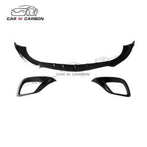 Dry carbon NEW PARTS E class W213 E63 B style front lip fog light cover for W213 E63 carbon fiber car bumpers front bumper lip