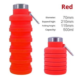 Botella de Agua Plegable de Silicona con Pajita para Deportes al Aire Libre y Viajes - Ecológica, Apta para Microondas y Lavavajillas, Diseño Moderno - Product Image 6