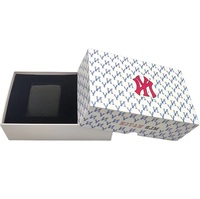 Boîte à base et couvercle en carton rigide recyclable, faite à la main, écologique et résistante, avec impression UV pour emballage de mariage personnalisé