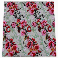 Tissu en maille tricotée jacquard multicolore brodé de sequins pour robes de mariée et de soirée - Matière légère en poly/PET