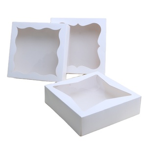 Boîte d'emballage du fabricant Coupe à biscuits avec couvercle Boîte avec fenêtre Biscuit Snack Candy Chocolat Emballage alimentaire - Product Image 1