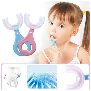 Brosse à Dents Bébé en Silicone en Forme de U YBK en Gros, Emballée Individuellement sous Blister Mignon, OEM - Product Image 2