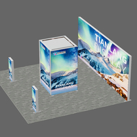 Stand d'exposition modulaire avec espace de rangement TIANLANG, système d'affichage en tissu lumineux pour stand de salon professionnel