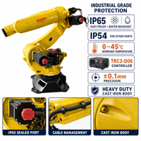 Bras robotique industriel 6 axes à charge utile de 210 kg, moteur PLC, transfert automatisé de pièces, portée de 2700 mm, haute précision 0,1 mm