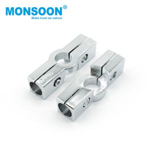 Conector de tubo flexible redondo de 25 mm con abrazadera de ángulo ajustable de 4 vías para herrajes de armario plateados personalizados - Product Image 4