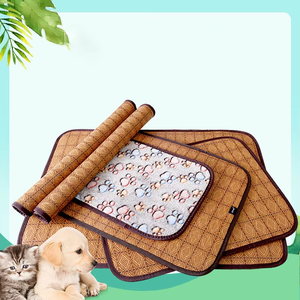 Lit pour animaux de compagnie NiBao, été, antidérapant, fond froid, <span class=keywords><strong>2</strong></span> <span class=keywords><strong>en</strong></span> 1, bambou, tapis réutilisable pour chien - Product Image 4