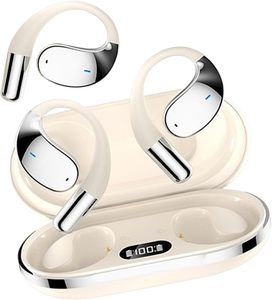 Audífonos en Oferta, Traductor IA en Tiempo Real, Auriculares Inalámbricos con Gancho para la Oreja, Auriculares TWS con Pantalla Táctil LCD - Product Image 1