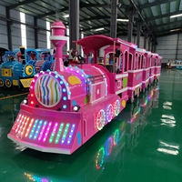 Train touristique électrique sans rails en acier aux couleurs personnalisées pour adultes et enfants, utilisation dans les centres commerciaux, 4-5 places