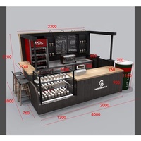 Promotion : Kiosque de café/bar/bubble tea en bois massif sur mesure pour centre commercial