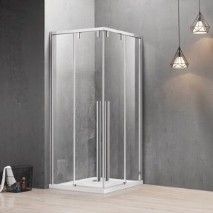 Kamalu KSA1000 Porta Doccia Angolare Scorrevole 100x120 cm, Altezza 200 cm, Vetro 8mm Senza Telaio, Stile Pieghevole per Hotel - Product Image 2