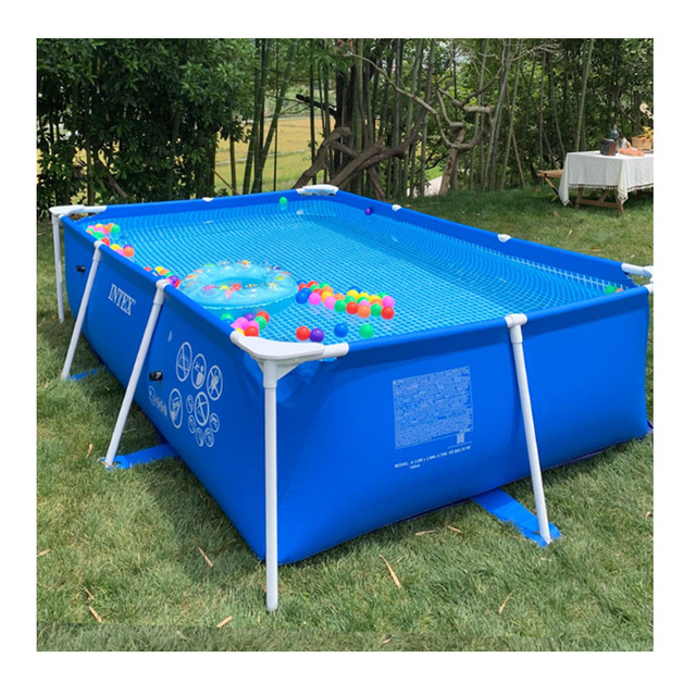 Customized Large Outdoor Rectangular Above Ground Pools Swimming Pool for Adults Backyard Garden Steel Frame Pool