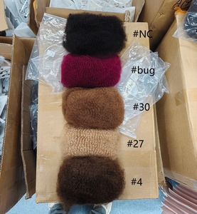 ผมแท้ Afro Kinky Curly แบบเป็นมัด สำหรับถักโครเชต์แบบ Spring Twist ผมแท้ Remy สำหรับถักเดรดล็อค สร้างลอนผม - Product Image 4