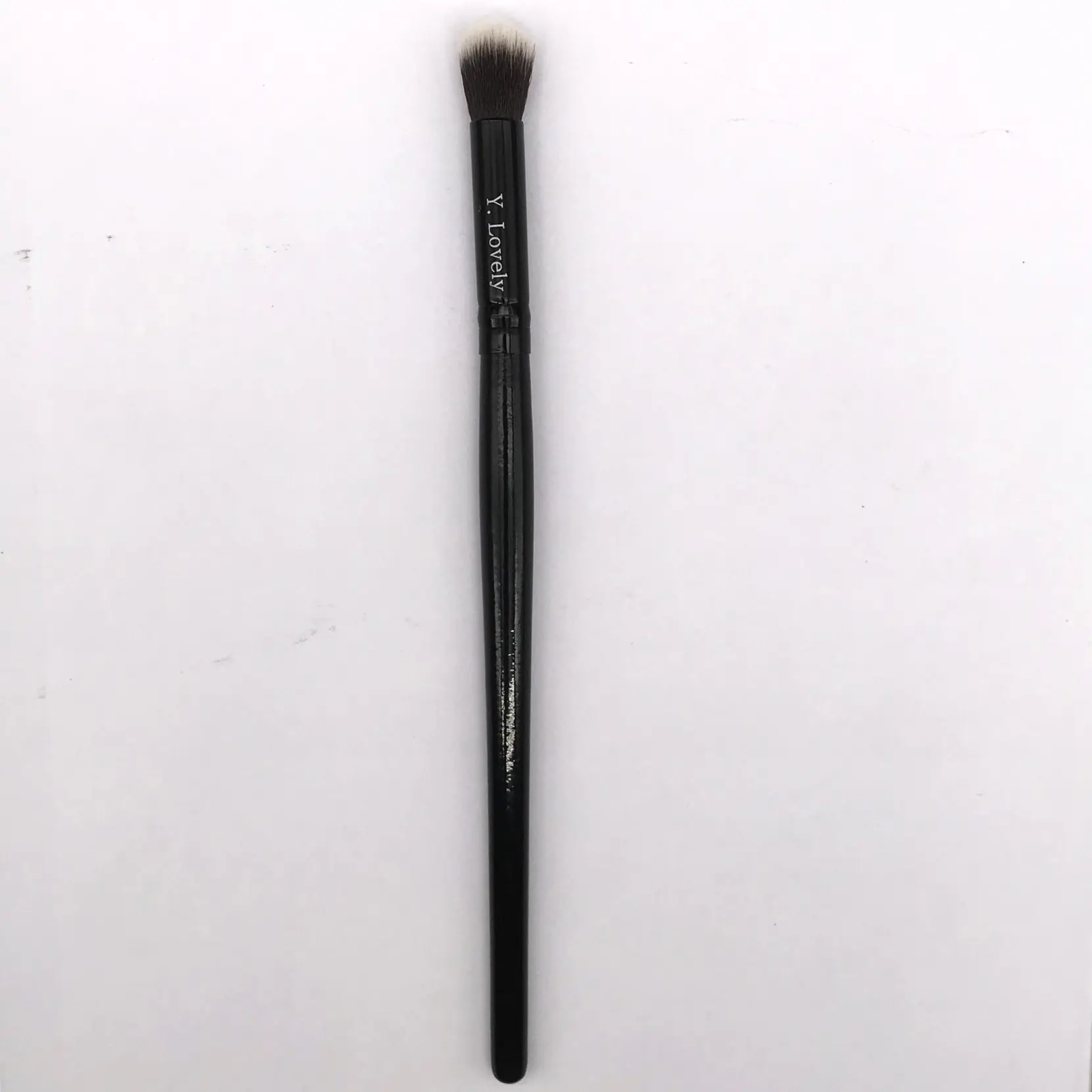 Y.Lovely Single Black Eye Makeup Brush with Soft Synthetic Hairs & Real Wood Handle