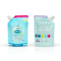 Pochettes souples personnalisées imprimées avec bec verseur, qualité alimentaire, sachets stand-up laminés 100ml 500ml pour détergent liquide, jus et boissons