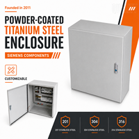 Caja de Distribución de Energía de Acero Titanio con Componentes Siemens Personalizados y Tomas de Corriente para Maquinaria de Fábrica y Talleres Industriales