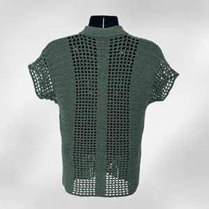 Patrón de Crochet OEM ODM, Patrón de Crochet para Camisa de Hombre y Mujer, Tallas S a 5XL, Ropa DIY, Top de Crochet Moderno, Descarga Digital Instantánea - Product Image 2