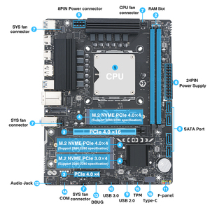 Scheda Madre Desktop ERYING MODT M-ATX LGA 1151 CPU Core I5-14450HX DDR4 Dual Channel 55W 10C16T Combo Nuovo Prodotto - Product Image 2