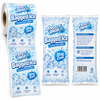 Rouleau de film LDPE PE pour sachets d'eau, qualité alimentaire, anti-poussière, impression de logo personnalisée, emballage transparent pour eau minérale, jus, soda