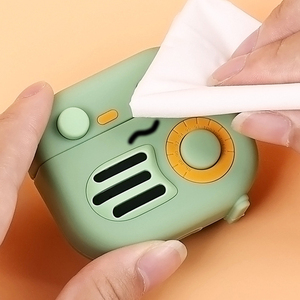 เคสหูฟังซิลิโคนลายการ์ตูนสุดหรู,ฝาปิดวิทยุแนวเรโทรพร้อมพวงกุญแจสำหรับ Airpod - Product Image 2