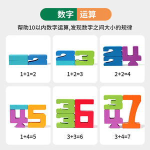 Dropshipping Products 2026 Montessori Educational Toys Creative Wooden Digital <b>Building</b> <b>Blocks</b> Sourcing Service in China - Product Image 5