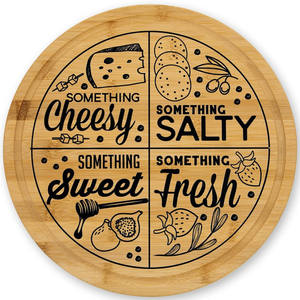 Charcuterie en bambou de qualité supérieure de 10 pouces Lazy Susan pour délices culinaires et blocs à découper pratiques - Product Image 1