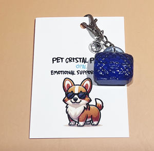 Piedra de cristal natural para mascotas, guardián talismán de energía, bolsa de gemas Reiki, colgante de Collar para mascotas, adornos de la suerte para la curación de perros y gatos - Product Image 3