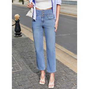 2025 pantalones vaqueros de moda para mujer, cintura alta, Control de barriga, ajustados, 2025, cintura alta, Control de barriga, lazo transpirable - Product Image 2