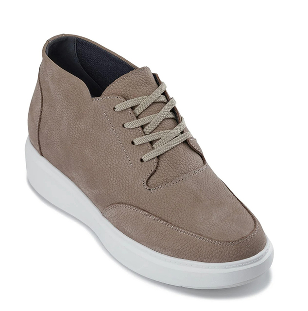Men's High Quality Genuine Cow Leather Invisible Elevator Shoes Daily Casual Comfortable Anti-Fatigue Height Increasing All