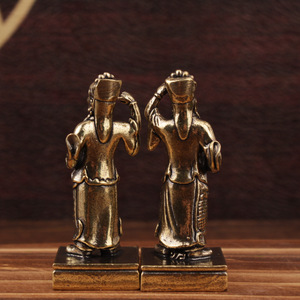 Brass Figurine Thousand Mile Eyes And Keen Ears Tabletop <b>Decor</b> General Use Sculpture - Product Image 2