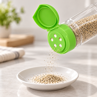 Bouchons à vis en plastique de qualité alimentaire pour pots à épices, couvercles papillon simples pour bouteilles d'épices, fermeture pratique
