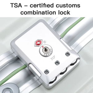 Business <strong>Pc</strong> Suitcase with Tsa Lock Wide Handle Colorful Leather Trim Dry and Wet Compartment Hook and Skate <strong>Wheels</strong> - Product Image 2