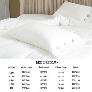 Luxury <strong>King</strong> <strong>Size</strong> 100% Cotton <strong>Duvet</strong> Cover Sets Five Star Hotel Style Solid White Woven Bedding Mattress <strong>Protector</strong> - Product Image 5