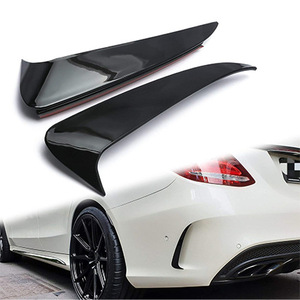 Pegatinas de fibra de carbono para el parachoques trasero del Mercedes Benz Clase C W205, adhesivos ABS en negro brillante. - Product Image 4