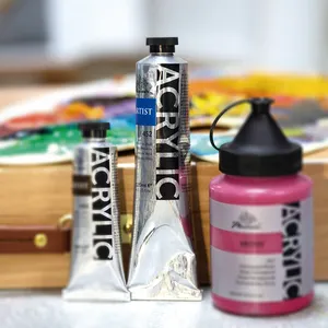 Phénix — Tube en aluminium de qualité artistique, 120ml, 50 couleurs, mélange de couleurs propre, prix de couleurs en acrylique