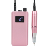 Perceuse à ongles professionnelle Portable sans fil Rechargeable 40000 tr/min pour manucure Salon maison
