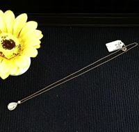 Collier pendentif exquis en forme de poire serti de griffes pour femme, classique intemporel, cadeau de luxe pour mariages et soirées