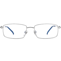 Gafas de Aleación Borregls para Hombre, Diseño Cuadrado de Marca Nueva 2025, Montura Metálica Completa, Lentes Ópticas 150252